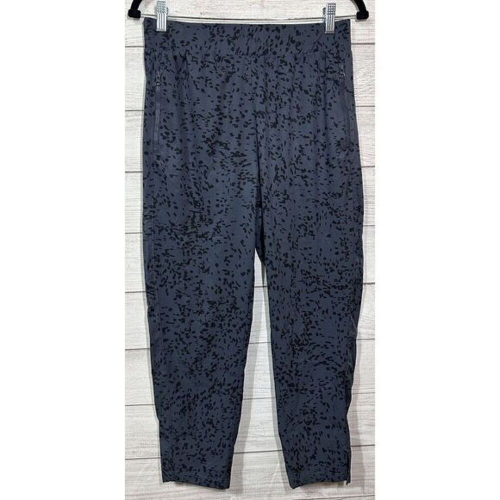 Zella Women's Pants Size Small Leopard Grey Black Lightweight Side‎ Zip Pockets